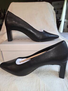 Alex Marie Cami Black Pointed Toe Block Heel Pumps Size 9